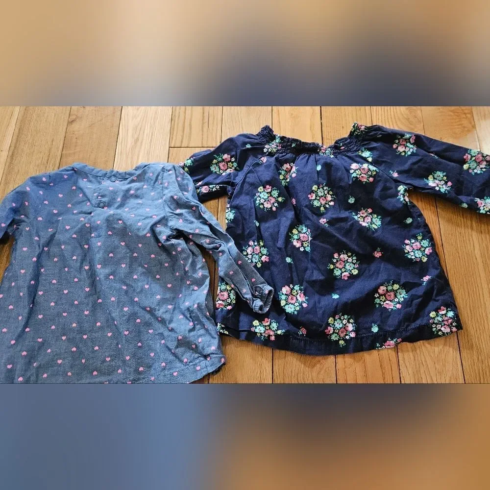Carter's Baby Girl Shirt Bundle Size 18 Months 100% Cotton